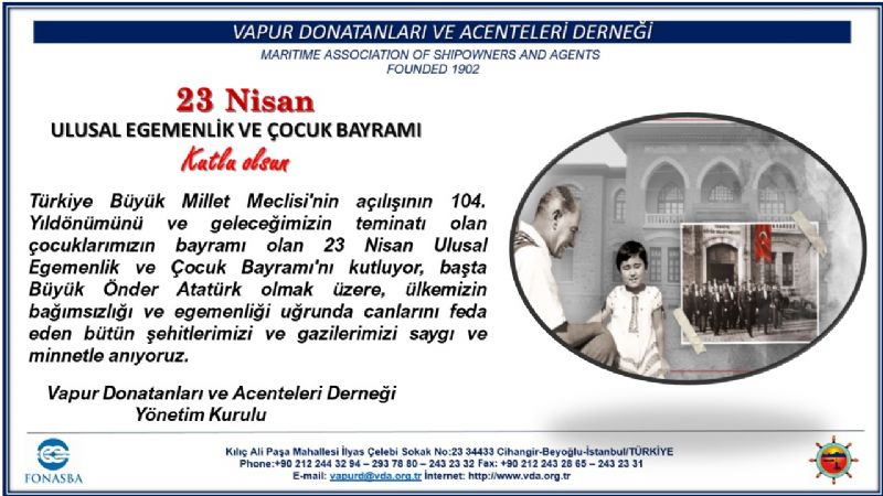 Türkiye Büyük Millet Meclisimizin Açılışının 104. Yıl Dönümü ve 23 Nisan Ulusal Egemenlik ve Çocuk Bayramı Kutlu Olsun 1